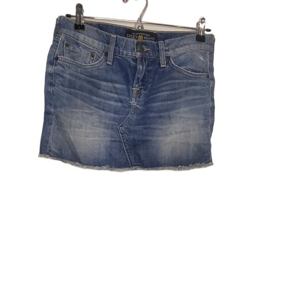 Lucky Brand- Denim blue jean skirt size 2/26 - Picture 1 of 4